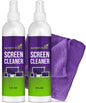Screen Cleaner Spray and Microfiber Cloth 2-Pack (2X8Oz) by Screen Mom-Screen Cleaner Spray and Wipe for TV, Computer, Phone, Ipad, Car Screen Cleaning Kit Electronic Cleaner Spray