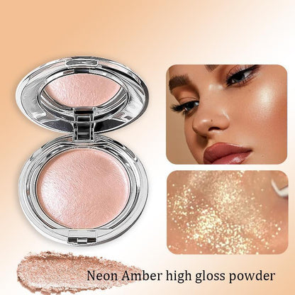 3-Piece Sun-Kissed Bronzer & Highlighter Set | Diamond Flash & Pearlescent Glow! Mashed Potato Cream Formula - Long-Lasting & Non-Smudged. Rose Gold Case for Face Brightening & Contouring!