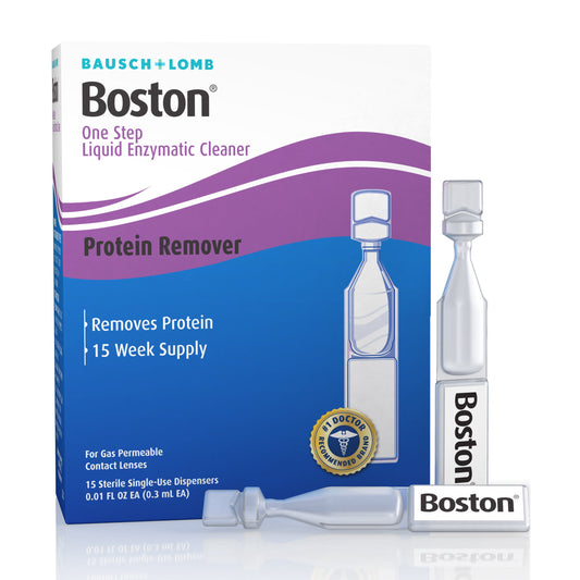 Bausch & Lomb Boston One Step Liquid Enzymatic Cleaner, Protein Remover, 0.01 Fl Oz