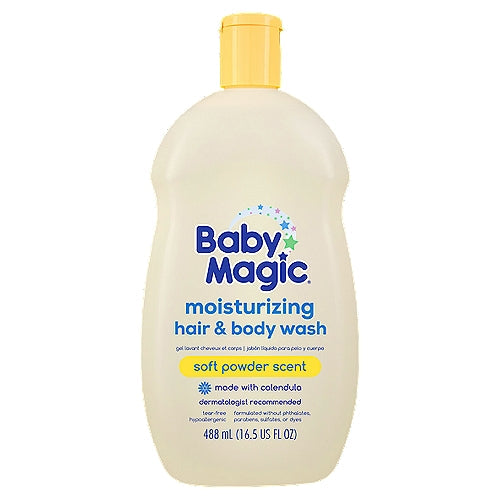 Baby Magic Soft Powder Scent Moisturizing Hair & Body Wash, 16.5 Fl Oz