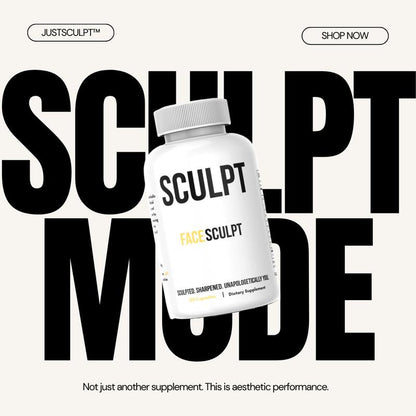 Face Sculpt - Daily Debloat Supplement with Collagen Type I & III Vitamin C Hyaluronic Acid for Skin Structure Elasticity Hydration and Energy Support