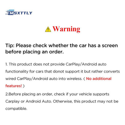 MSXTTLY 2026 Wireless Carplay Adapter for Iphone & Android | Car Electronics, Car Interior Accessories & Electronic Charger Dongle for 2017+ Car Models with OEM Wired Carplay & Android Auto