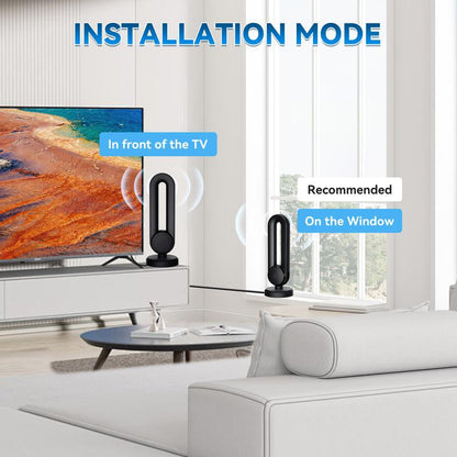 High-Performance Indoor TV Antenna for Smart TVs - Easy Installation, Strong Magnetic Base, Long Range Reception for Local Channels