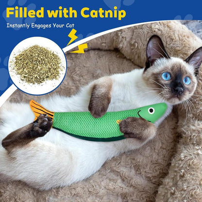 Ultimate Pet Bed & Play Mat: Cozy Comfort with Fun Toy Fish for Cats & Dogs