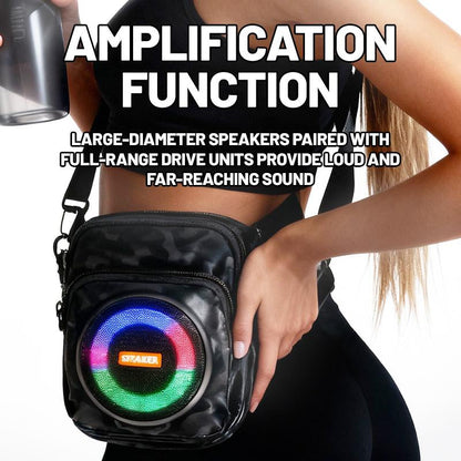 Trendy Outdoor Speaker Backpack, Portable Bluetooth Audio, Storage Space, Charging Power & FM Player – Designed for Camping, Hiking & Adventure Trips