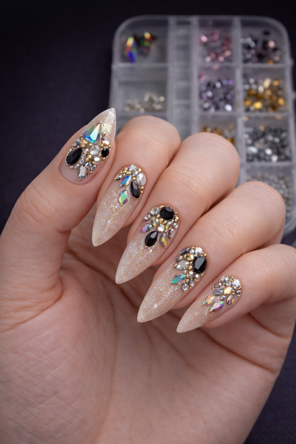 Queen - Rhinestones - Heart - Tears drop - #66
