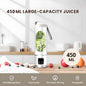 Portable Juicer, USB Rechargeable Juice Extractor Cup with LED Display, Fruit Juicer, Vegetable Juicer, Suitable for Outdoor Carrying Use, BPA Free Eco-Friendly Juicer Machine, Travel Mate and Kitchen Gadgets, Valentine'S Day Gifts for Adults