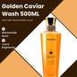 Maxodo Golden Caviar Glow Wash 500Ml - Niacinamide Enriched Luxury Body Cleanser for Radiant Skin Brightening & Mite Removal with Lemon Fragrance
