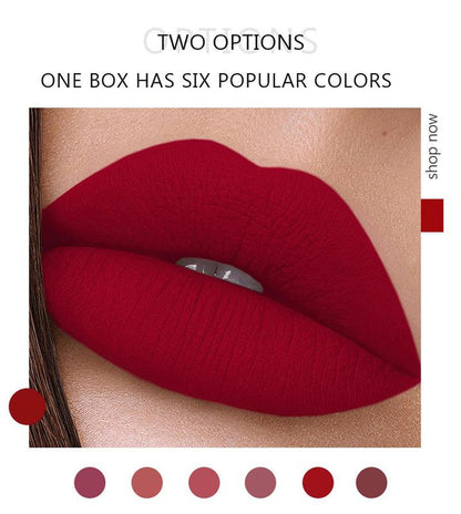 6Pcs Nude Matte Liquid Lipstick Set, Waterproof Long Lasting Non-Stick Cup Nude Lipstick 24 Hour Not Fade Matte Lipstick Professional Lip Gloss Makeup Christmas Gifts for Women (Set A)