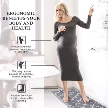 Kitchen Mat Cushioned Anti-Fatigue Kitchen Rug,17.3"X 28",Non Slip Waterproof Kitchen Mats and Rugs Heavy Duty PVC Ergonomic Comfort Mat for Kitchen, Floor Home, Office, Sink, Laundry