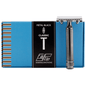 Fatip Grande Open Comb Double Edge Safety Razor Gun Metal Black 42109