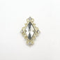 Queen - Nail Charms 10pc - #015 Gold White Diamonds