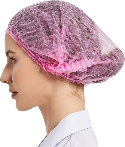 *Disposable Non-Woven Hairnets, Bouffant caps - 100pc