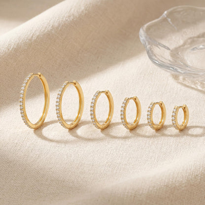 Yiidcii 14K Gold Hoop Earrings for Women 14K Gold Earrings for Women (16mm)