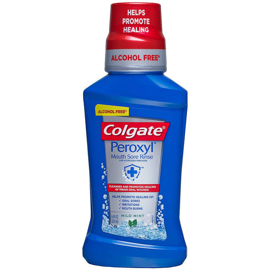Colgate Peroxyl Mild Mint Mouth Sore Rinse 8 Fl Oz