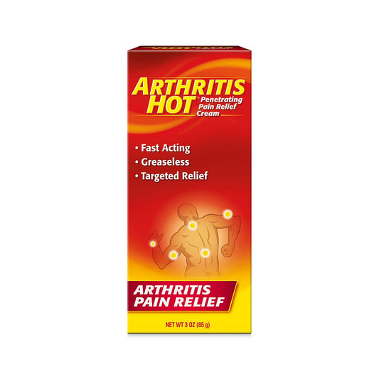 Arthritis Hot Pain Relief Cream, Fast-Acting Deep Heating Rub for Joint & Muscle Pain, 3 oz