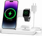 Wireless Charger Iphone Charging Station: 3 in 1 Charger Stand Multiple Devices for Apple - Iphone 17 16E 16 15 14 Pro Max 13 12 11 - Watch 11 10 9 8 7 6 5 4 3 2 SE and Ultra Series - Airpods 4 3 Pro