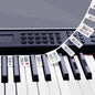 Removable Piano Key Stickers Note Labels for 88 Key Full Size Silicone Reusable Piano Keyboard Stickers for Beginners Comes with Box(Black)