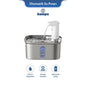 Zampa Square Battery Stainless Steel Automatic Water Fountain 2.8L
