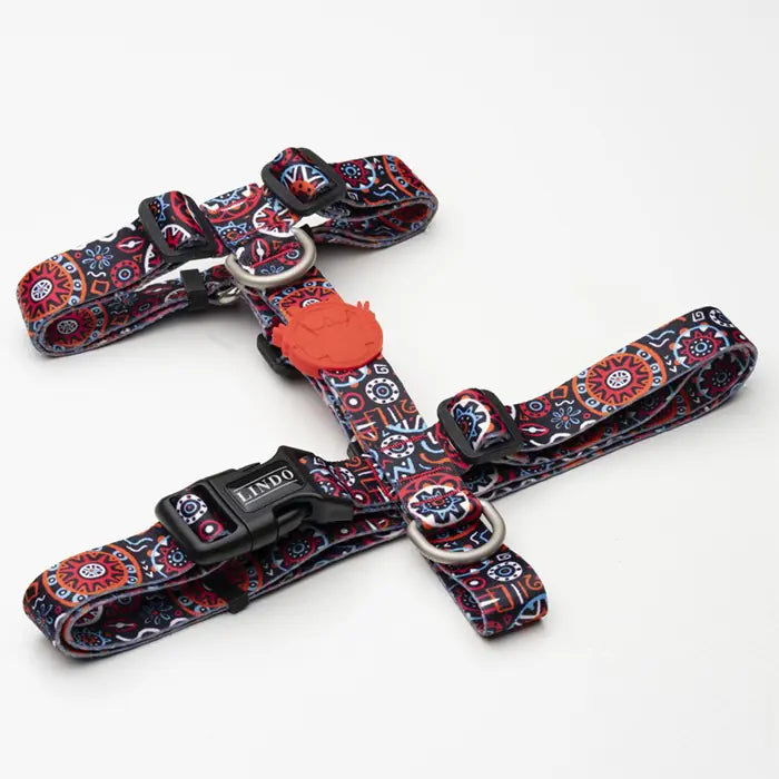 Lindo H-Type Dog Harness Adjustable Comfort Design Medium