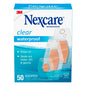 Nexcare 3M Waterproof, Clear Bandages, Assorted Sizes, 50/Box