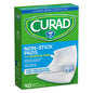 Curad Non-Stick Pads with Adhesive Tabs, Ouchless Wound Dressing – 3" x 4", 10 Count