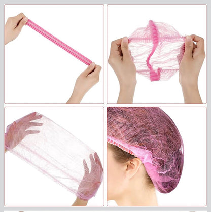 *Disposable Non-Woven Hairnets, Bouffant caps - 100pc