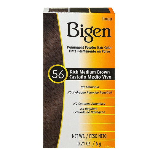 Bigen Permanent Powder Hair Color - 58 Black Brown - Ammonia Free - 0.21 oz