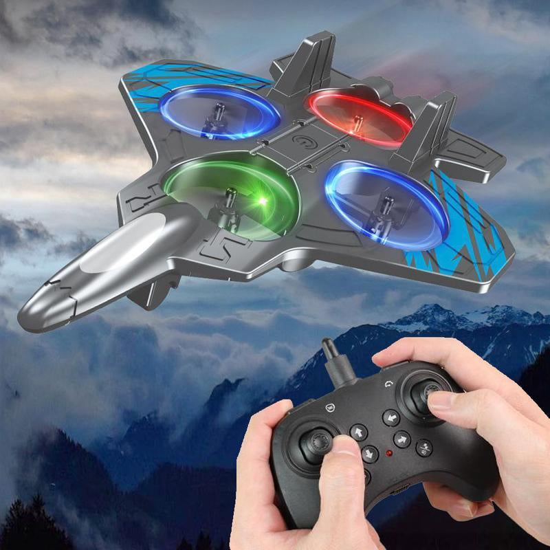 RC Stunt Fighter Jet Toy for Kids with 360° Flips & LED Lights | Easy to Fly Kids Drone,Vertical Takeoff and Landing.Colorful LED Lights, Easy RC Drone Toy for Beginners.Christmas Gift. Remote Control Plane Remote Control Aircraft