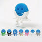 Creative Hanging Sponge Holder with Drainage/Traceless Glue, 3D Printing Countertop Funny Sponge Holders for Kitchen Sink, Keeps Your Sponge Dry & Smiling, for Scrub Daddy Holder (1, Blue)