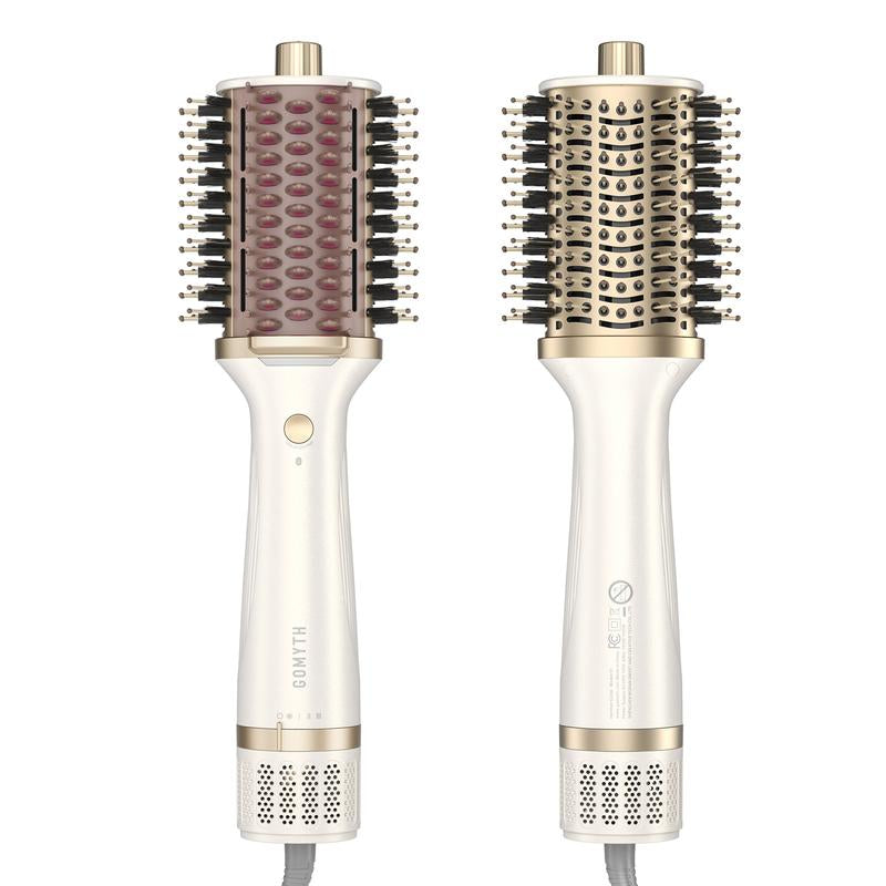 GOMYTH V1 Upgraded 4-In-1 Blow Dryer Brush with Heated Comb - Volumizer Hair Dryer Brush for Hair Drying & Styling, Salon Blowouts, Frizz-Free Shiny Hair, Reduced Heat Damage, Suitable for All Hair Types