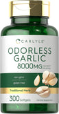 Carlyle Odorless Garlic Softgels | 300 Count | High Potency Formula | Non-Gmo and Gluten Free