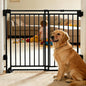 Baby Gate for Stairs Doorways & Kitchen, 26.4"-43" W X 29" H, No Bottom Bar Dog Gate, One-Handed Auto-Close, Hardware Mount Safety Gate for Dogs & Toddlers, Black