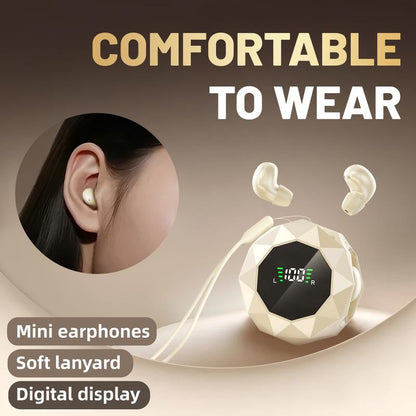 MSHUKCOE Mini Wireless Sleep Earbuds for Side Sleepers, Bluetooth 6.0 In-Ear Headphones with Noise Reduction,Ultra Small Hidden Earphones, Comfortable Fit for Long Wear & Deep Sleep&Work