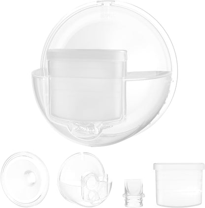 Paruu P10 Hands-Free Breast Pump Wearable, 338Mmhg Strong Suction, Low Noise, 4 Modes & 9 Levels, Electric Breast Pump Portable, Smart Display, 19/21/24/28Mm Insert/Flange, 2 Pack (White)