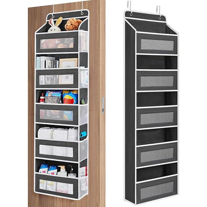 2026 Latest Model 5-Tier Over-The-Door Organizer with 10 Large Pockets Anti-Tilt 44 Lb Capacity Hangable for Bedroom Bathroom Baby Product Storage No Installation Required