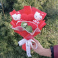 Hello Kitty Cartoon Plush Bouquet Anime Rose Flowers Doll Home Wedding Decoration Christmas Valentine'S Day Gift