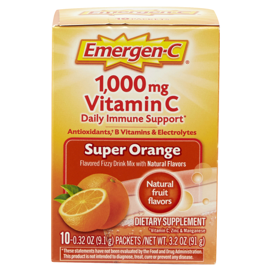 Best English Titles Option 1: The Optimized E-Commerce Title (Best for Search)  Emergen-C Vitamin C 1000mg Powder, Immune Support Fizzy Drink Mix, Super Orange, 10 Packets