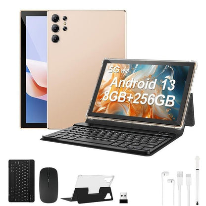 W&O 2026 New X9 Ultra 10.1-Inch Screen Android Tablet | 12GB+256GB Storage | 8000Mah Battery | 5G + Dual Wifi | 5+16MP HD Cameras | for Study/Work/Entertainment