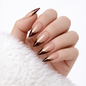 Salon-Style French Tip Press-On Nails - Coffin #036
