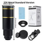 HD 22X Optical Zoom Mobile Phone Lens Universal Clip-On Telescope, Hunting, Camping, Mountaineering, Outdoor Fishing