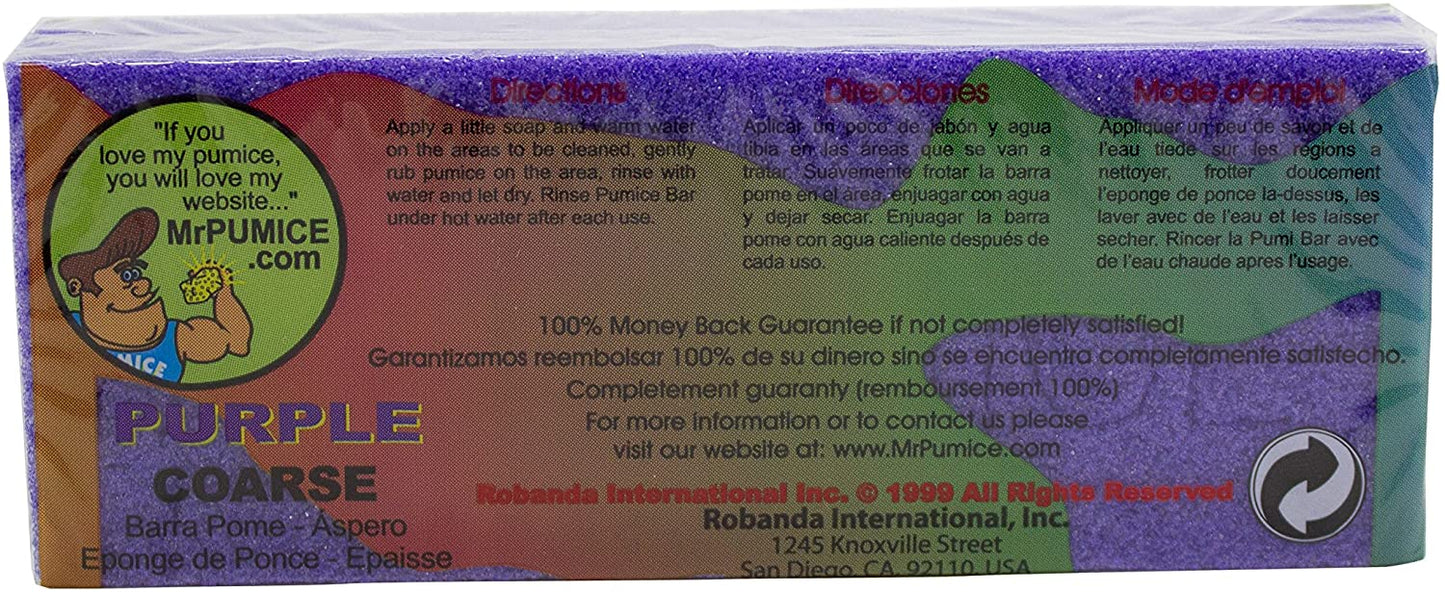 Purple Pumi Bar (Coarse) - 1 Piece Callus Remover Bar