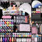 Limegirl Acrylic Nail Kit for Beginners with 75Ml ACRYLIC NAIL LIQUID Professional Nail Kit Acrylic Set with Drill Nude Acrylic Powder and Gel Nail Polish Glitter Decorations Gift for Women Manicure