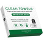 Clean Skin Club Sensitive Skin Clean Towels® XL, Travel Pack, Disposable Face Towels Infused with Aloe & Glycerin, Dermatologist and Tsa-Approved, Travel Essential for Sensitive & Reactive Skin,10 Ct