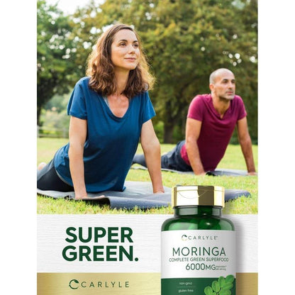 Carlyle Moringa Oleifera | 180 Capsules | Non-Gmo and Gluten Free Supplement | Complete Green Superfood | from Moringa Leaf Powder