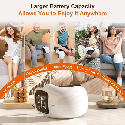 Portable Knee Massager with Built-In Battery, Vibration Hot Compress Intelligent Knee Protector, Shoulder Elbow Knee Multi-Function Massage Tool