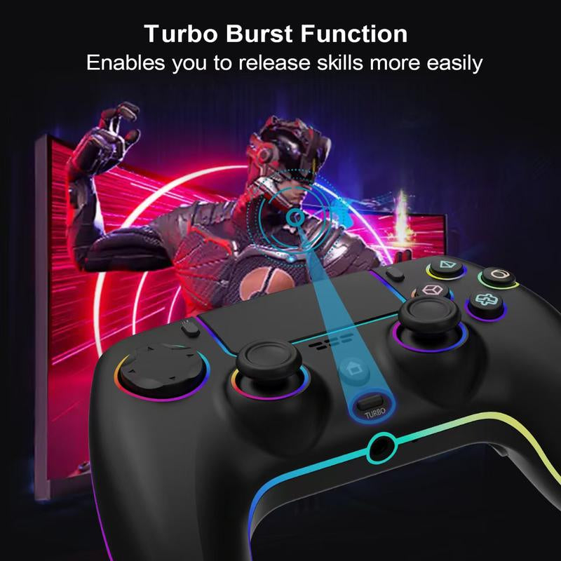 Revolutionary Anti-Stick Drift Wireless Controller for PS5, PC, Mac, Steam Deck & Mobile - Bluetooth 5.0 Gamepad with Hall Effect Sticks, Touchpad, 6-Axis Gyro, Turbo Function, 3.5mm Jack & Charging Cable!