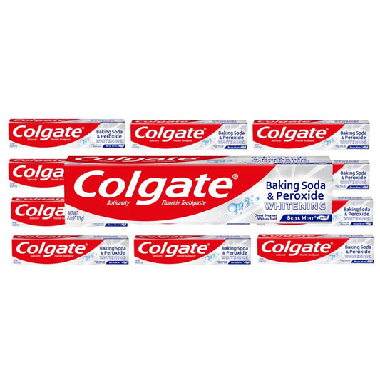 Colgate Toothpaste, Whitening, Brisk Mint, Baking Soda & Peroxide 2 oz