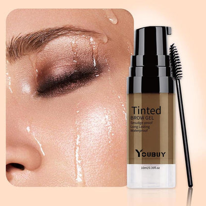 Brow Gel & 4-Prong Eyebrow Pen Set - Smudge-Proof & Water-Resistant for Long-Lasting, Natural-Looking Brows