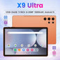 【2026 New Year Gift】X9 Tablet 256GB ROM Touchscreen Dual Camera Bluetooth Keyboard Case Mouse Stylus Type-C Charging Large Storage Portable Cellphone Smartphone